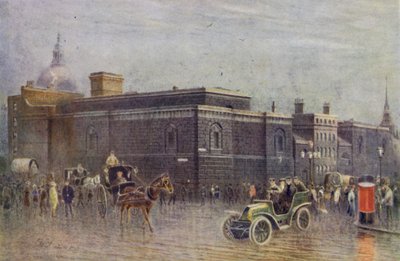 Newgate-Gefängnis, vor dem Abriss von English School