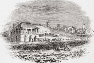 Newmarket Racecourse, Newmarket, England zur Zeit von Charles I, aus "Old England: A Pictorial Museum", veröffentlicht 1847 von English School