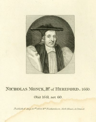Nicholas Monck, Bischof von Hereford von English School