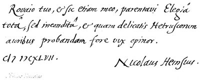 Nicolas Heinsius von English School