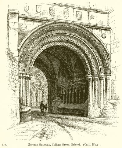 Normannisches Tor, College Green, Bristol von English School