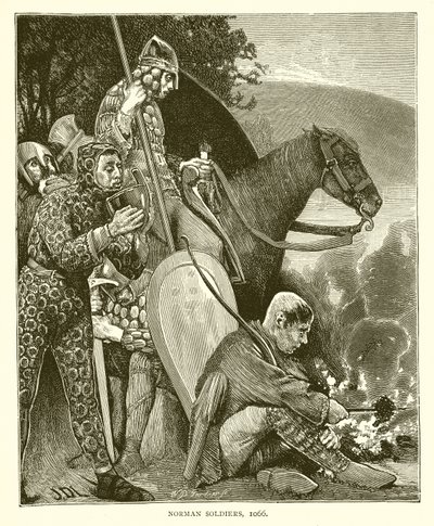 Normannische Soldaten, 1066 von English School