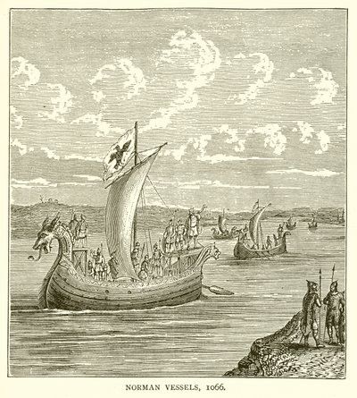 Normannische Schiffe, 1066 von English School