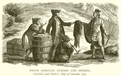 Nordamerikanische Händler und Indianer von English School