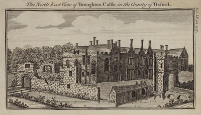 Nordostansicht von Broughton Castle, Oxfordshire von English School