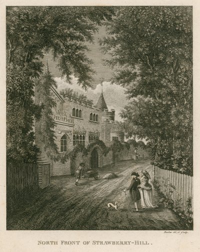 Nordfassade von Strawberry Hill, Twickenham, London von English School