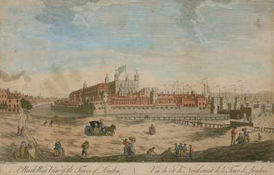 Nordwestansicht des Tower of London von English School