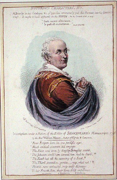 Berüchtigte Charaktere, Nr. 1, veröffentlicht von Hannah Humphrey im Jahr 1797 von English School
