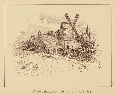 Nonnenmühle, Bishopthorpe Road, abgerissen 1882 von English School