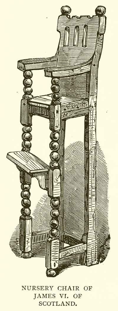 Kinderstuhl von James VI. von Schottland von English School