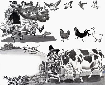 Illustration eines Kinderreims von English School
