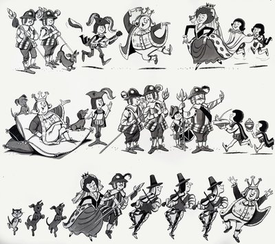 Illustrationen zu Kinderreimen von English School
