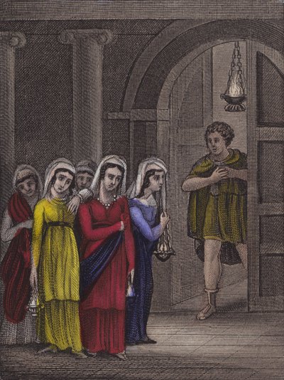 O möge ich immer bereit stehen ... (kolorierte Gravur) von English School