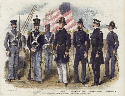 Offiziere und Marinesoldaten von English School