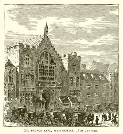 Old Palace Yard, Westminster, 18. Jahrhundert von English School