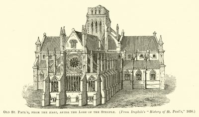 Alte St. Pauls, von Osten, nach dem Verlust des Turms von English School