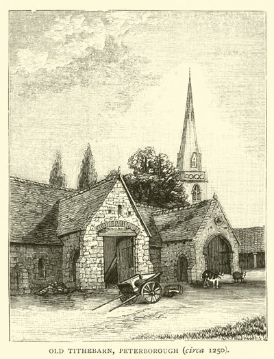 Alte Zehntscheune, Peterborough, um 1250 von English School