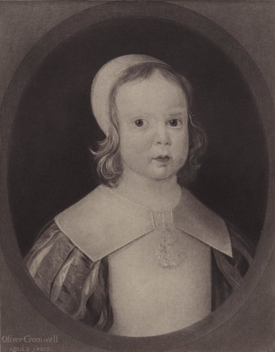 Oliver Cromwell, im Alter von zwei Jahren von English School