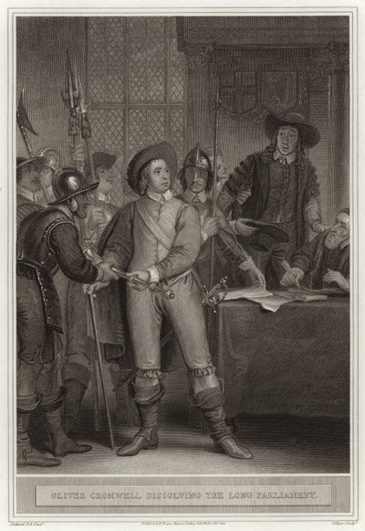 Oliver Cromwell löst das Lange Parlament auf von English School