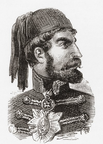 Omar Pascha Latas, aus Ward und Locks Illustrierter Weltgeschichte, veröffentlicht ca. 1882 von English School