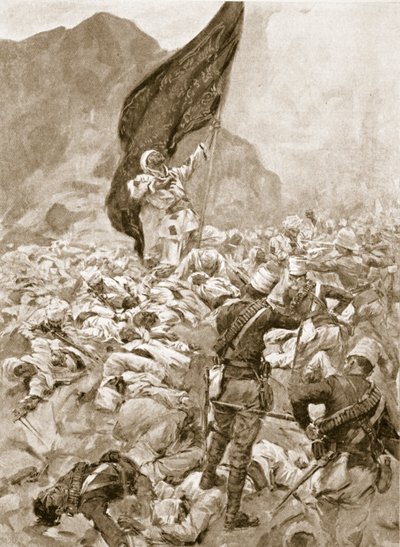 Omdurman: Der letzte Träger der Schwarzen Flagge, 2. September 1898 von English School