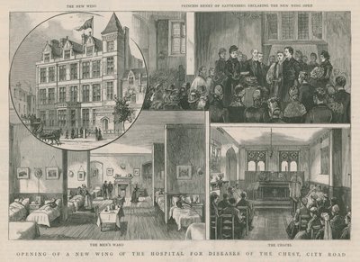 Eröffnung eines neuen Flügels des Krankenhauses für Brustkrankheiten, City Road, London von English School