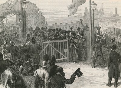 Eröffnung der Kew Brücke ohne Maut von English School