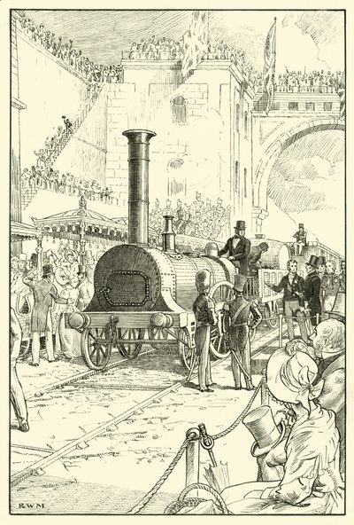 Eröffnung der Liverpool & Manchester Eisenbahn von English School