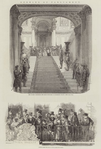 Eröffnung des Parlaments (Stich) von English School