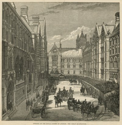 Eröffnung der königlichen Gerichtshöfe: Der große Innenhof von English School