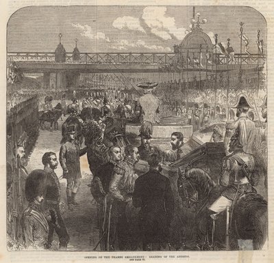 Eröffnung der Themse-Uferpromenade; Verlesung der Ansprache von English School