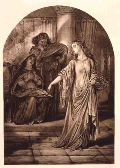 Ophelia, in Hamlet von William Shakespeare von English School