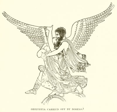 Oreithyia wird von Boreas entführt von English School
