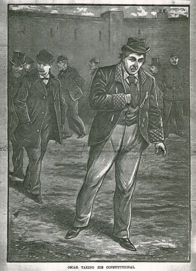 Oscar Wilde bei seinem Spaziergang von English School