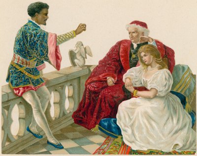 Othello spricht mit Desdemona und ihrem Vater von English School