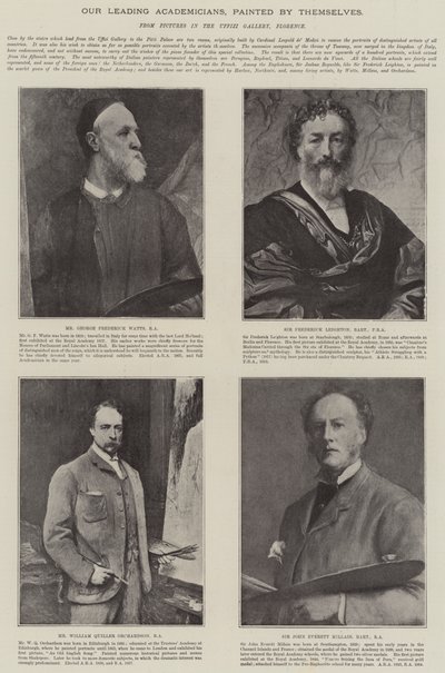 Unsere führenden Akademiker, von ihnen selbst gemalt (Lithografie) von English School