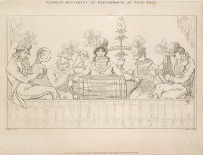 Padean Minstrels bei einem Auftritt in den Vauxhall-Gärten, London von English School