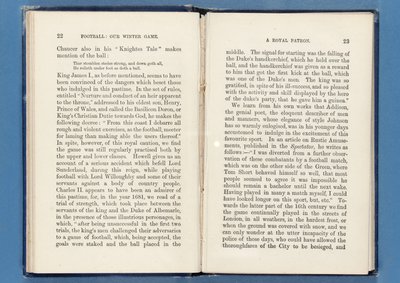 Seite aus Fußball: Unser Winterspiel, von Charles W. Alcock, 1874 von English School