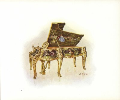 Seite aus dem Kunstkatalog von Steinway & Sons von English School