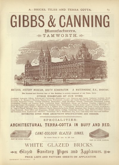 Seite aus The Architects, Surveyors and Engineers Compendium 1892 von English School
