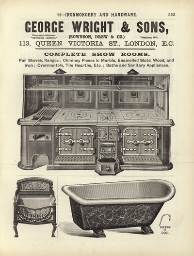 Seite aus dem Kompendium der Architekten, Vermesser und Ingenieure 1892 von English School