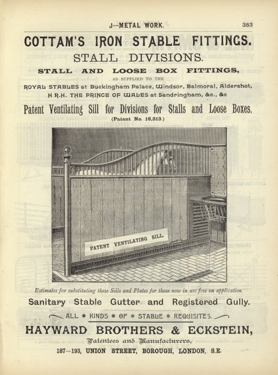 Seite aus dem Kompendium der Architekten, Vermesser und Ingenieure 1892 von English School