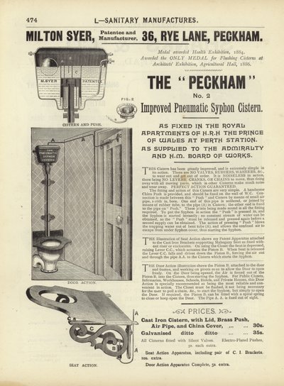 Seite aus dem Kompendium der Architekten, Vermesser und Ingenieure 1892 von English School