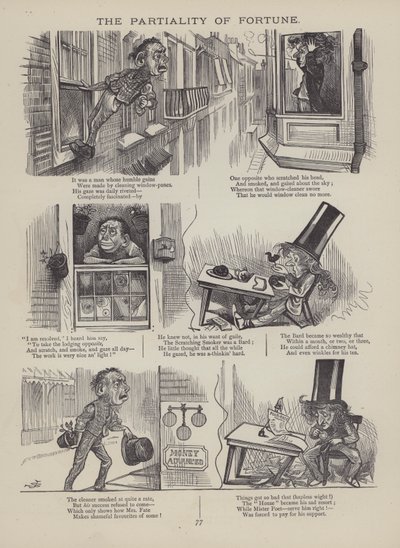 Seite aus The British Working Man or One Who Does Not Believe In Him (Gravur) von English School