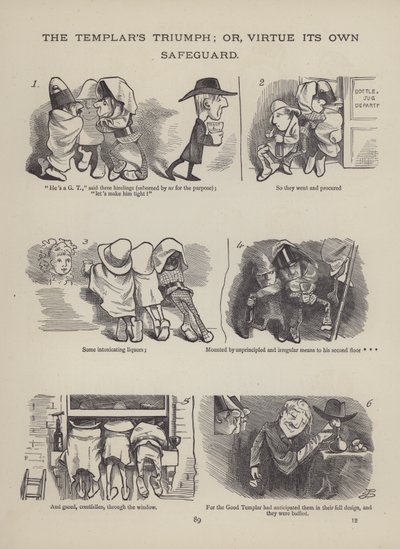 Seite aus The British Working Man or One Who Does Not Believe In Him (Gravur) von English School