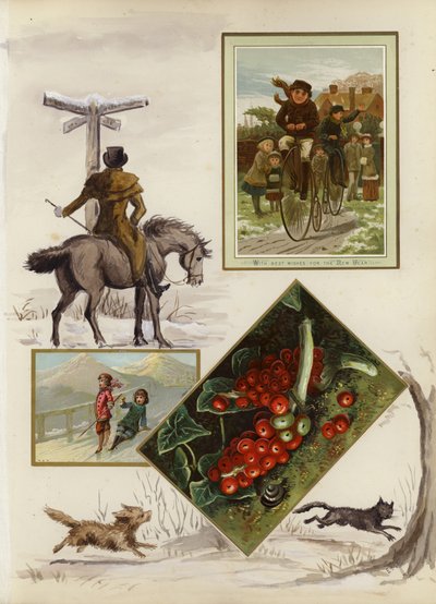Seite aus einem spätviktorianischen Sammelalbum von English School
