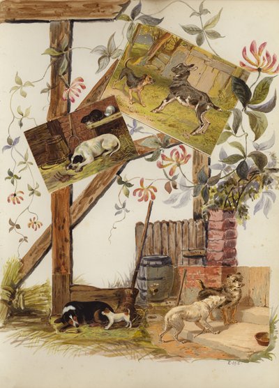 Seite aus einem spätviktorianischen Sammelalbum von English School