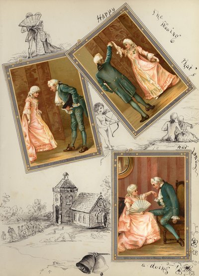 Seite aus einem spätviktorianischen Sammelalbum von English School
