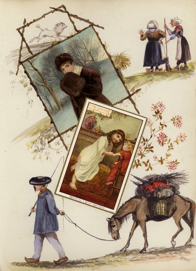 Seite aus einem spätviktorianischen Sammelalbum von English School