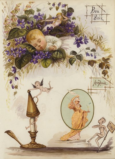 Seite aus einem spätviktorianischen Sammelalbum von English School